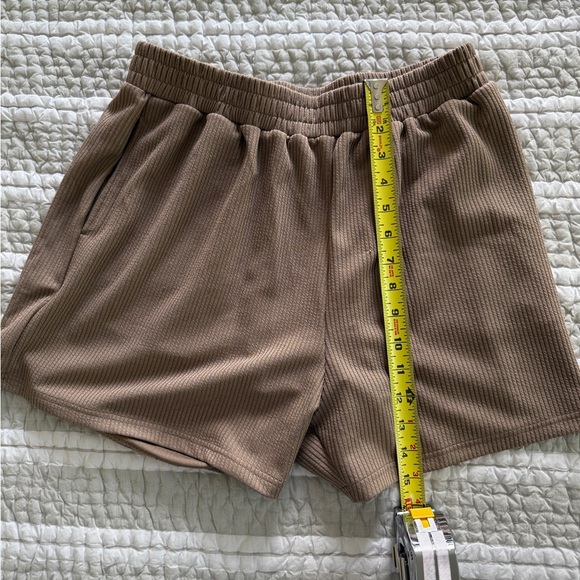 Ribbed Tank Top and Shorts Set in Mocha, Size Large - Picture 8 of 9